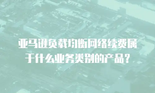 亚马逊负载均衡网络续费属于什么业务类别的产品？