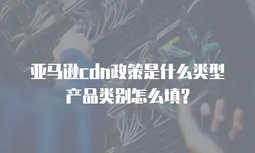 亚马逊cdn政策是什么类型 产品类别怎么填？