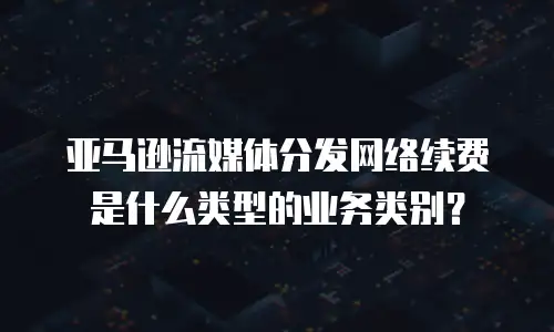 亚马逊流媒体分发网络续费是什么类型的业务类别？