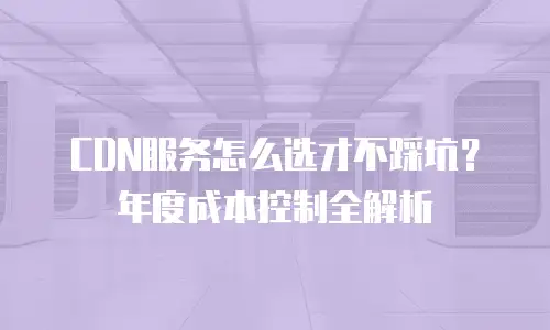 CDN服务怎么选才不踩坑？年度成本控制全解析
