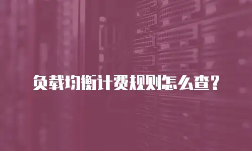 负载均衡计费规则怎么查？
