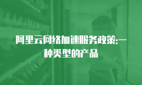 阿里云网络加速服务政策:一种类型的产品
