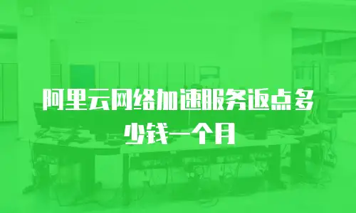 阿里云网络加速服务返点多少钱一个月