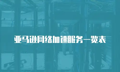 亚马逊网络加速服务一览表