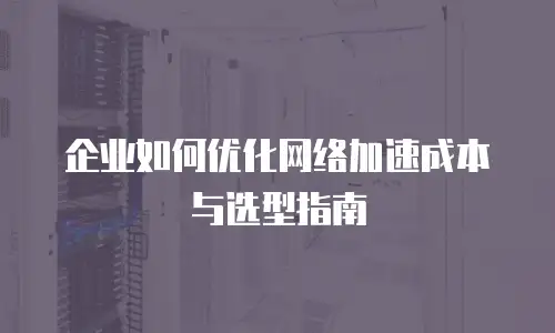 企业如何优化网络加速成本与选型指南