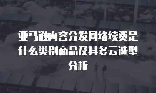 亚马逊内容分发网络续费是什么类别商品及其多云选型分析
