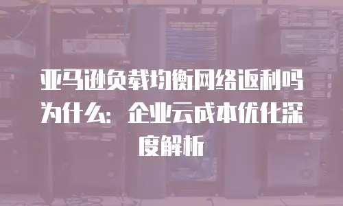 亚马逊负载均衡网络返利吗为什么：企业云成本优化深度解析