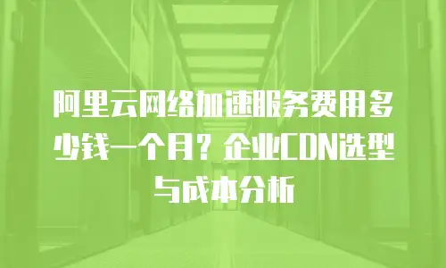 阿里云网络加速服务费用多少钱一个月？企业CDN选型与成本分析