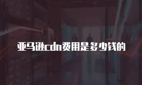 亚马逊cdn费用是多少钱的