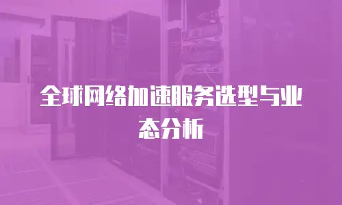 全球网络加速服务选型与业态分析