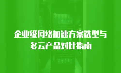 企业级网络加速方案选型与多云产品对比指南