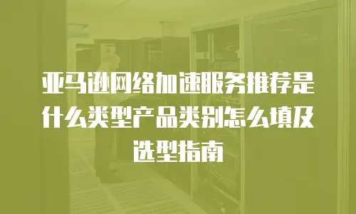 亚马逊网络加速服务推荐是什么类型产品类别怎么填及选型指南