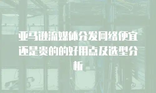 亚马逊流媒体分发网络便宜还是贵的的好用点及选型分析