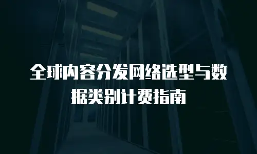 全球内容分发网络选型与数据类别计费指南