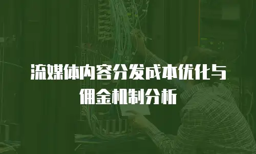 流媒体内容分发成本优化与佣金机制分析