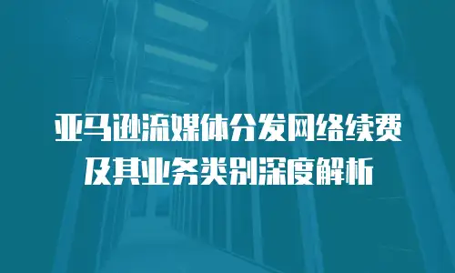 亚马逊流媒体分发网络续费及其业务类别深度解析