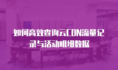 如何高效查询云CDN流量记录与活动明细数据