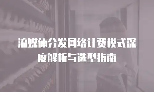 流媒体分发网络计费模式深度解析与选型指南