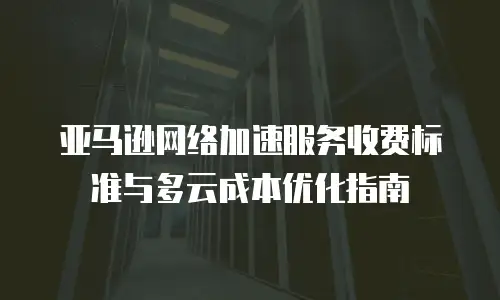 亚马逊网络加速服务收费标准与多云成本优化指南