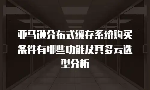 亚马逊分布式缓存系统购买条件有哪些功能及其多云选型分析