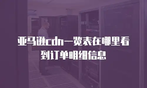 亚马逊cdn一览表在哪里看到订单明细信息