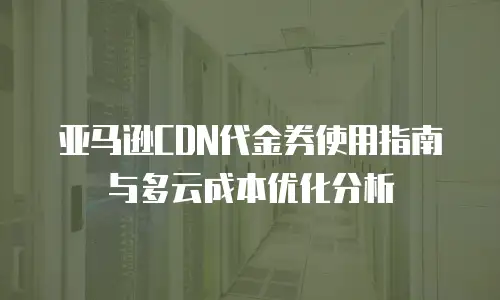 亚马逊CDN代金券使用指南与多云成本优化分析