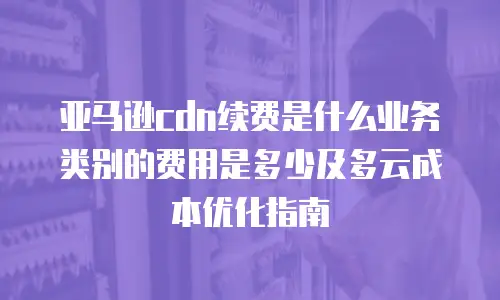 亚马逊cdn续费是什么业务类别的费用是多少及多云成本优化指南