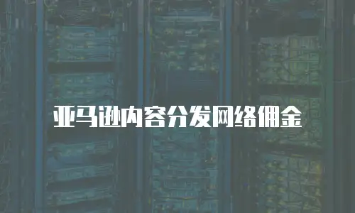亚马逊内容分发网络佣金