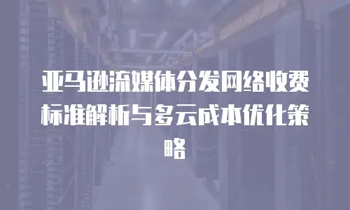 亚马逊流媒体分发网络收费标准解析与多云成本优化策略