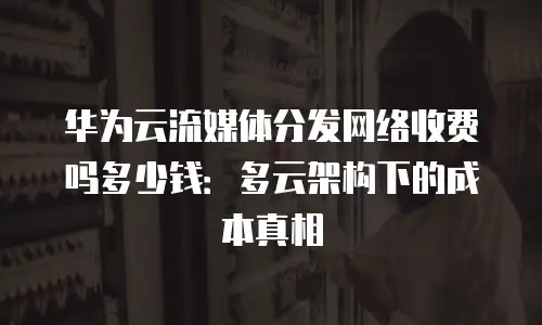 华为云流媒体分发网络收费吗多少钱：多云架构下的成本真相