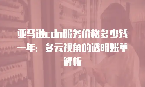 亚马逊cdn服务价格多少钱一年：多云视角的透明账单解析
