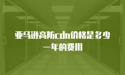 亚马逊高防cdn价格是多少一年的费用