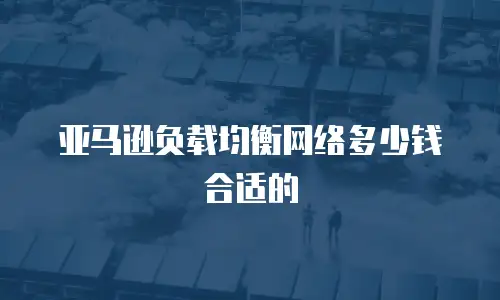 亚马逊负载均衡网络多少钱合适的