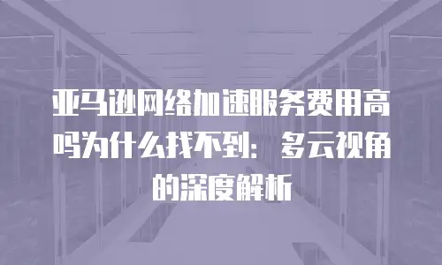 亚马逊网络加速服务费用高吗为什么找不到：多云视角的深度解析