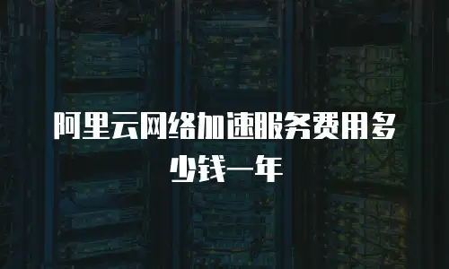 阿里云网络加速服务费用多少钱一年