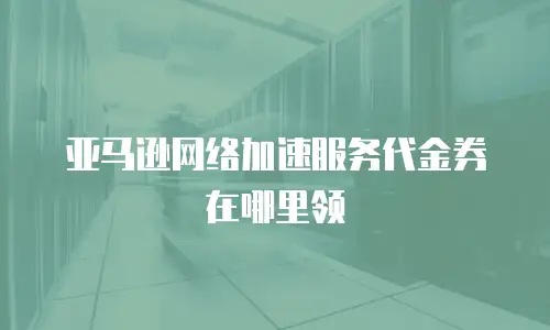 亚马逊网络加速服务代金券在哪里领