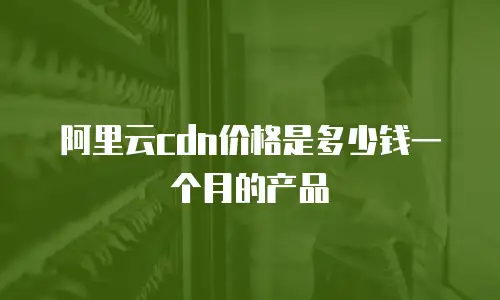 阿里云cdn价格是多少钱一个月的产品