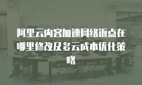 阿里云内容加速网络返点在哪里修改及多云成本优化策略