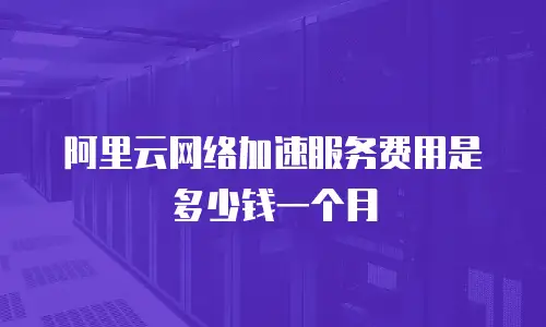 阿里云网络加速服务费用是多少钱一个月