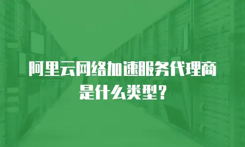 阿里云网络加速服务代理商是什么类型？