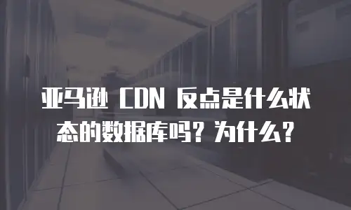 亚马逊 CDN 反点是什么状态的数据库吗？为什么？