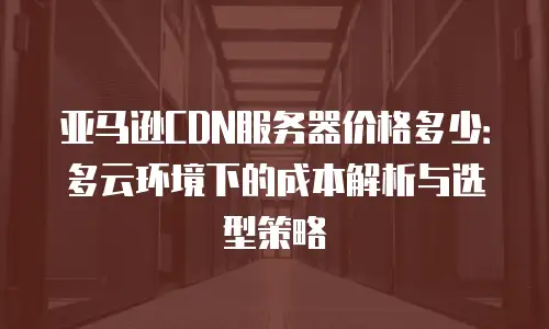 亚马逊CDN服务器价格多少：多云环境下的成本解析与选型策略
