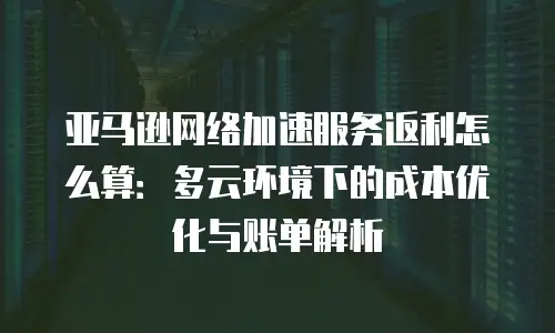 亚马逊网络加速服务返利怎么算：多云环境下的成本优化与账单解析