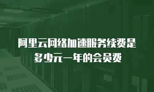 阿里云网络加速服务续费是多少元一年的会员费