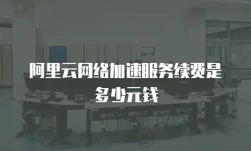 阿里云网络加速服务续费是多少元钱