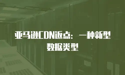 亚马逊CDN返点：一种新型数据类型