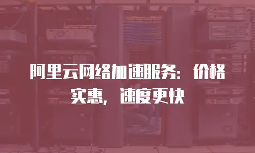 阿里云网络加速服务：价格实惠，速度更快