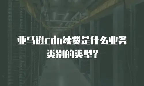 亚马逊cdn续费是什么业务类别的类型？