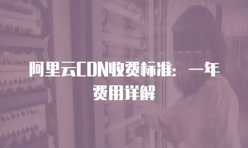 阿里云CDN收费标准：一年费用详解