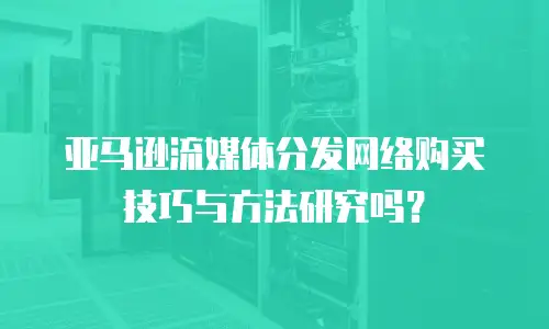 亚马逊流媒体分发网络购买技巧与方法研究吗？